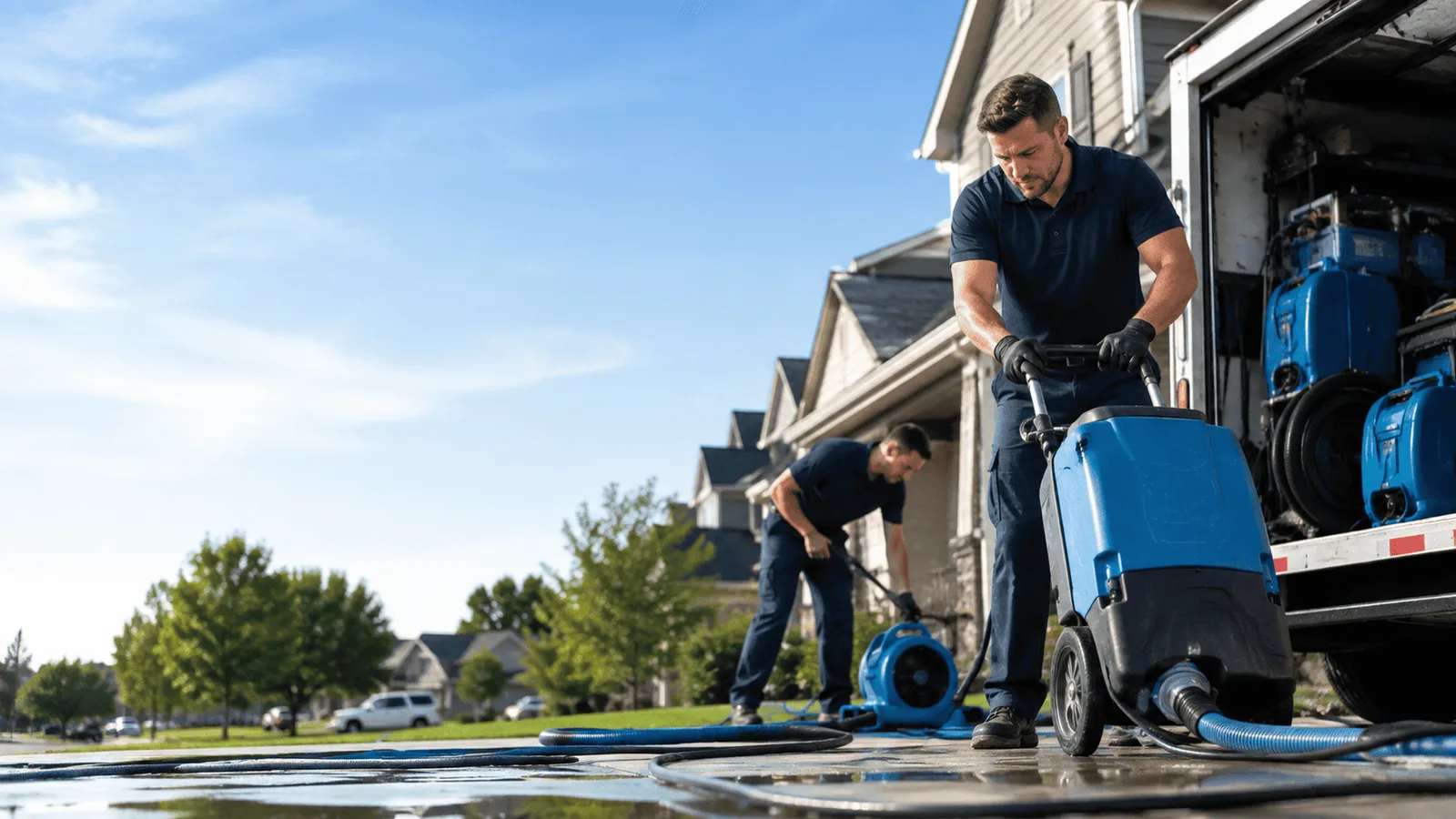 Dehumidification being performed in Lakewood, OH
